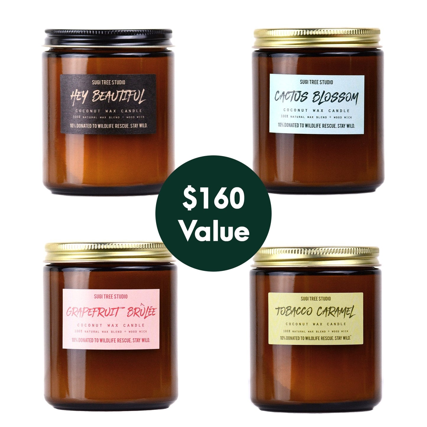 Bestseller Woodwick Candle Bundle - Candle Set of 4