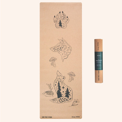 enchanted forest cork yoga mat