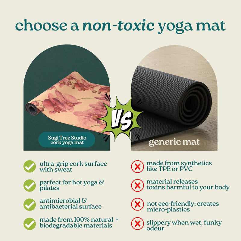 Good Vibes Cork Yoga Mat | 4.5MM