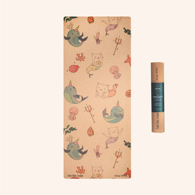 kids mermaid cork yoga mat