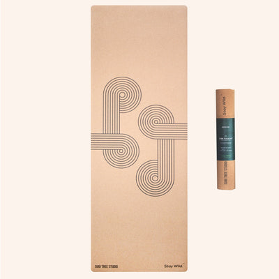 minimalist spiral cork yoga mat