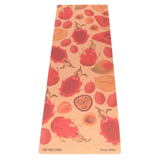 Barcelona Fruit Market Cork Yoga Mat | 4.5MM