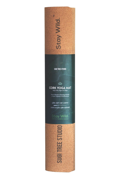 plain rolled cork yoga mat