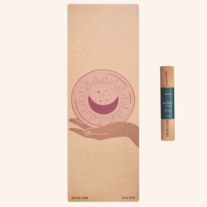 luna moon cork yoga mat