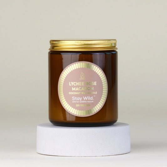 Lychee Rose Macaron Coconut Wax Candle