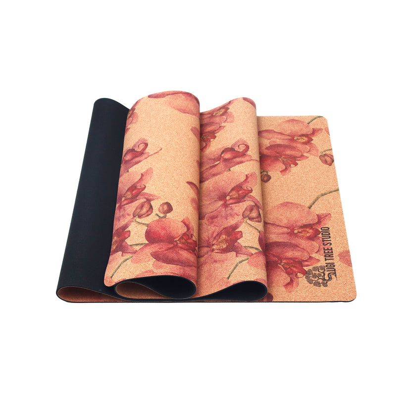 Pink Orchid Cork Yoga Mat | 4.5MM