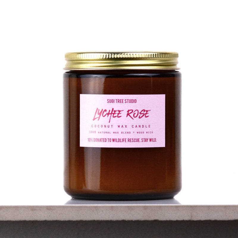 No. 01: Lychee Rose Wood Wick Candle