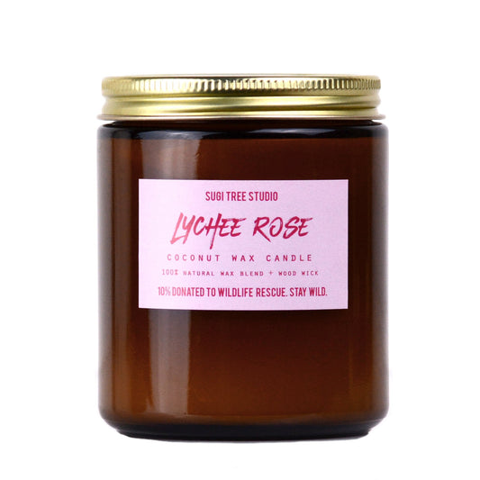 No. 01: Lychee Rose Wood Wick Candle