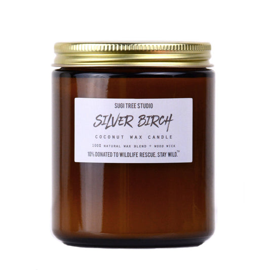 No. 09: Silver Birch Wood Wick Candle