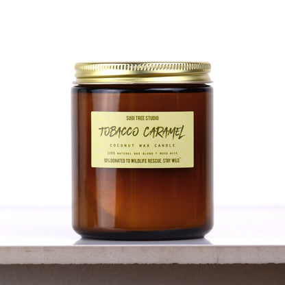 No. 10: Tobacco Caramel Wood Wick Candle