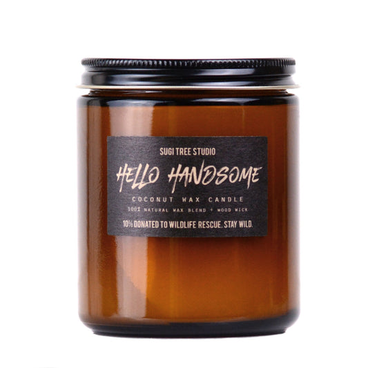 No. 16: Hello Handsome Wood Wick Candle