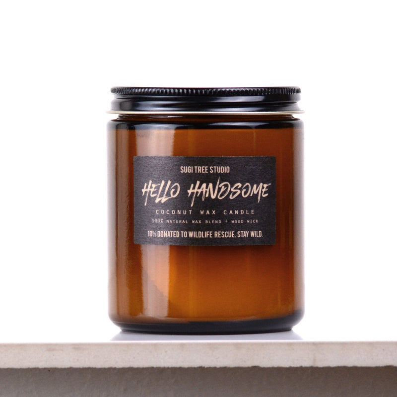No. 16: Hello Handsome Wood Wick Candle