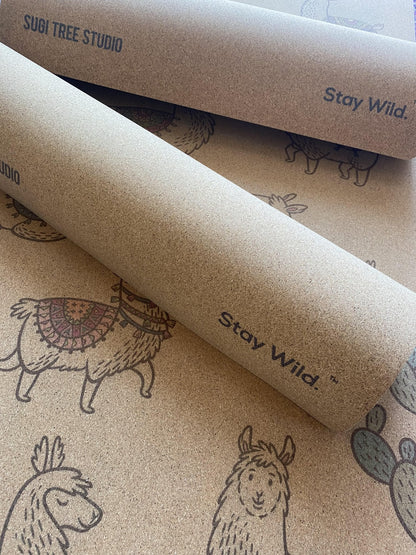 No Drama Llama Cork Yoga Mat | 4.5MM
