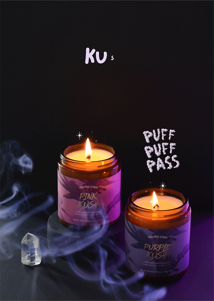 Pink Kush Coconut Wax Candle