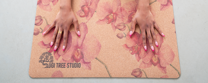 Pink Orchid Cork Yoga Mat | 4.5MM