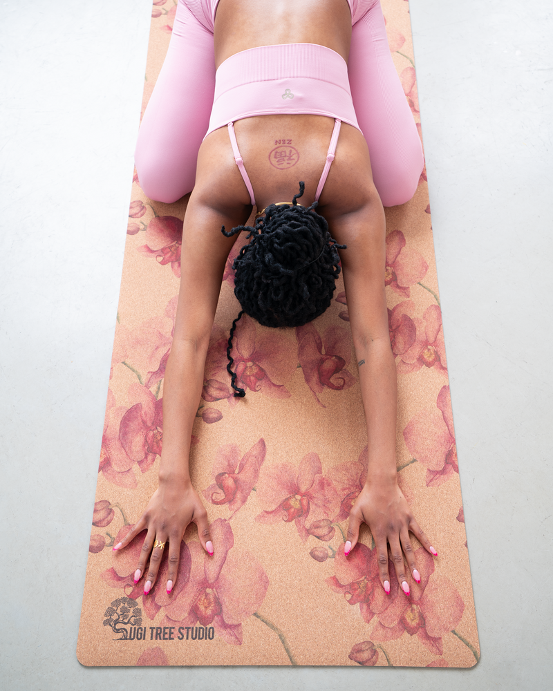 Pink Orchid Cork Yoga Mat | 4.5MM