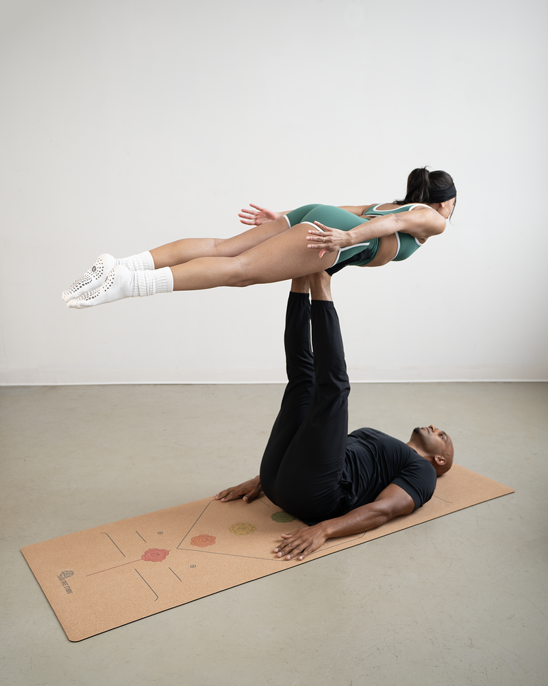 Rainbow Chakras Cork Yoga Mat | 4.5MM